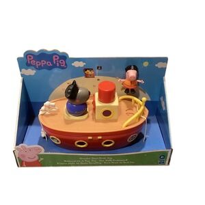 Peppa Pig Grandad Dog Pirate Ship Toy Playset with Peppa and Grandad Dog Figures